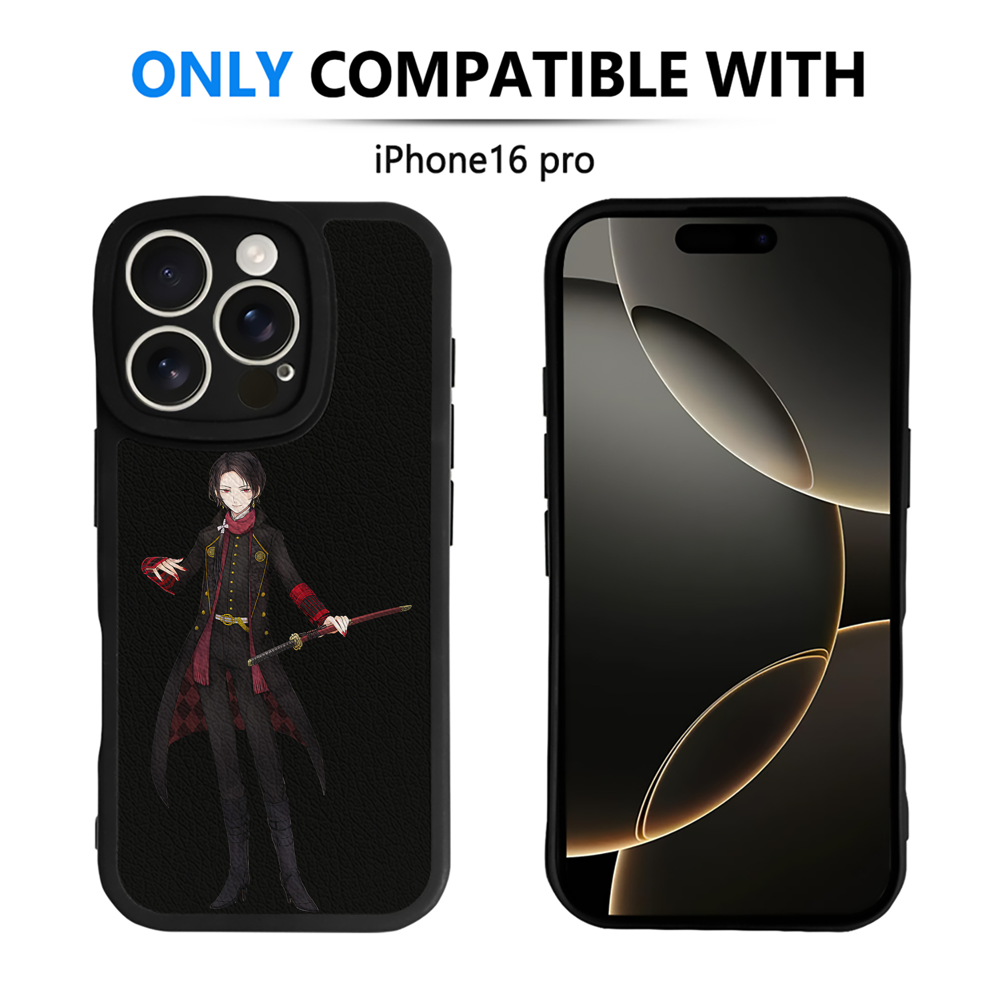 （画像用） 刀剣乱舞 Touken Ranbu 【iPhone 16シリーズ対応】シリコンスマホケース（レザー調） 材質：シリコン